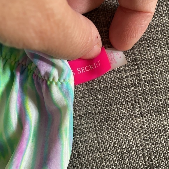 Green purple tie dye inspired hipster bikini L - Picture 5 of 9